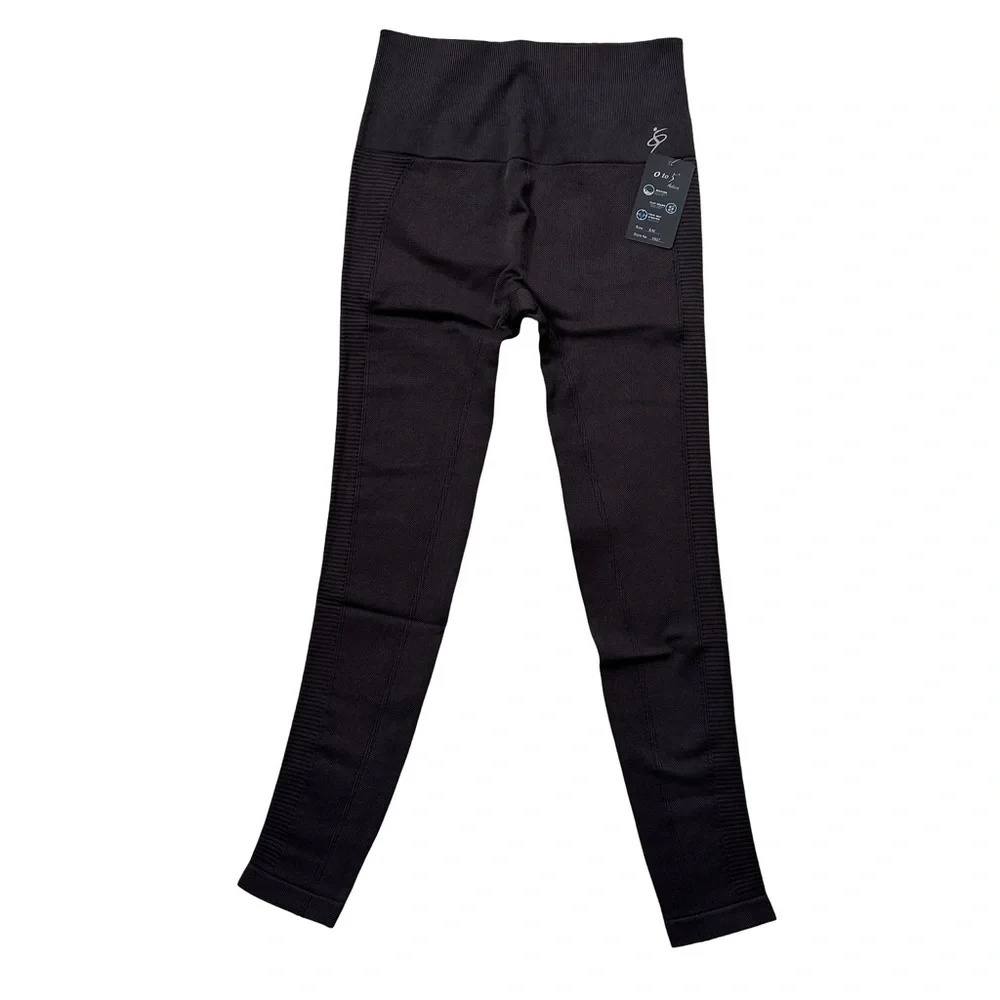 OtoS Active Charcoal Black Athletic Compression Capri - Picture 5 of 7